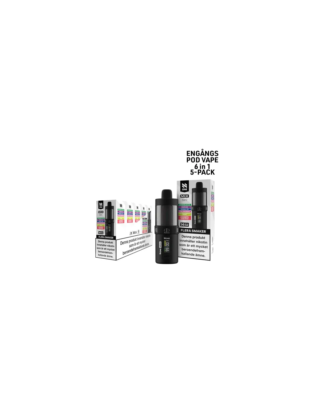 N One 6 in 1,Black Mix 6*2ml