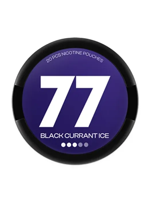 77 Nicotine Pouches BlackCurrant ice