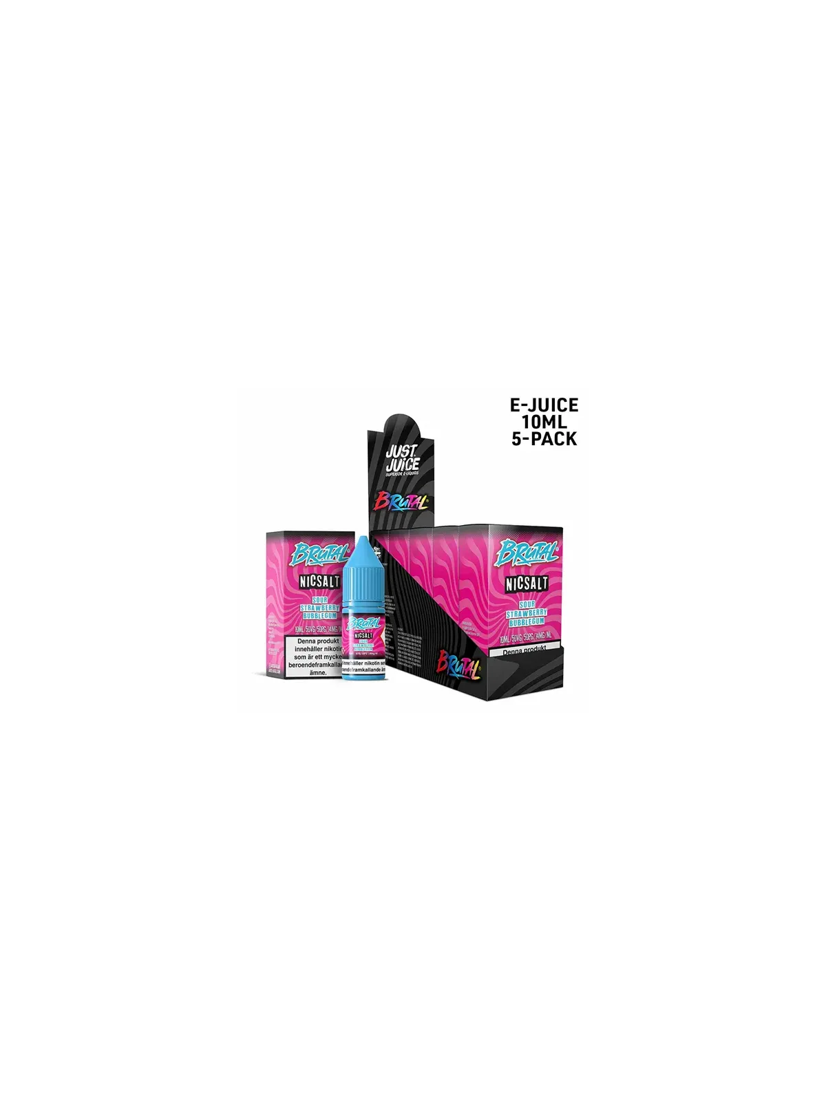 Just Juice Brutal,Sour Strawberry Bubblegum,5P
