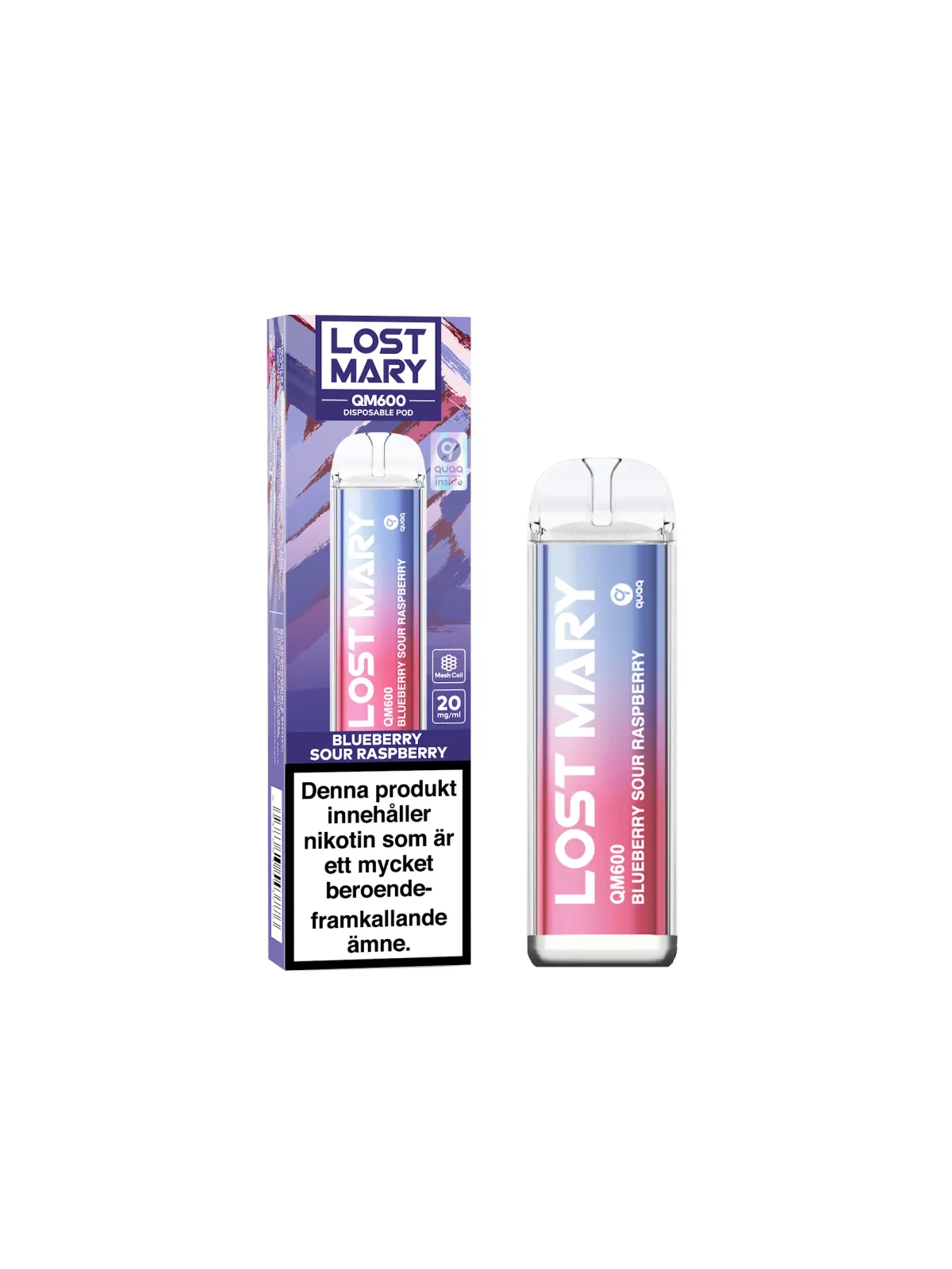 Lost Mary QM600 Blueberry Sour Raspberry 20mg