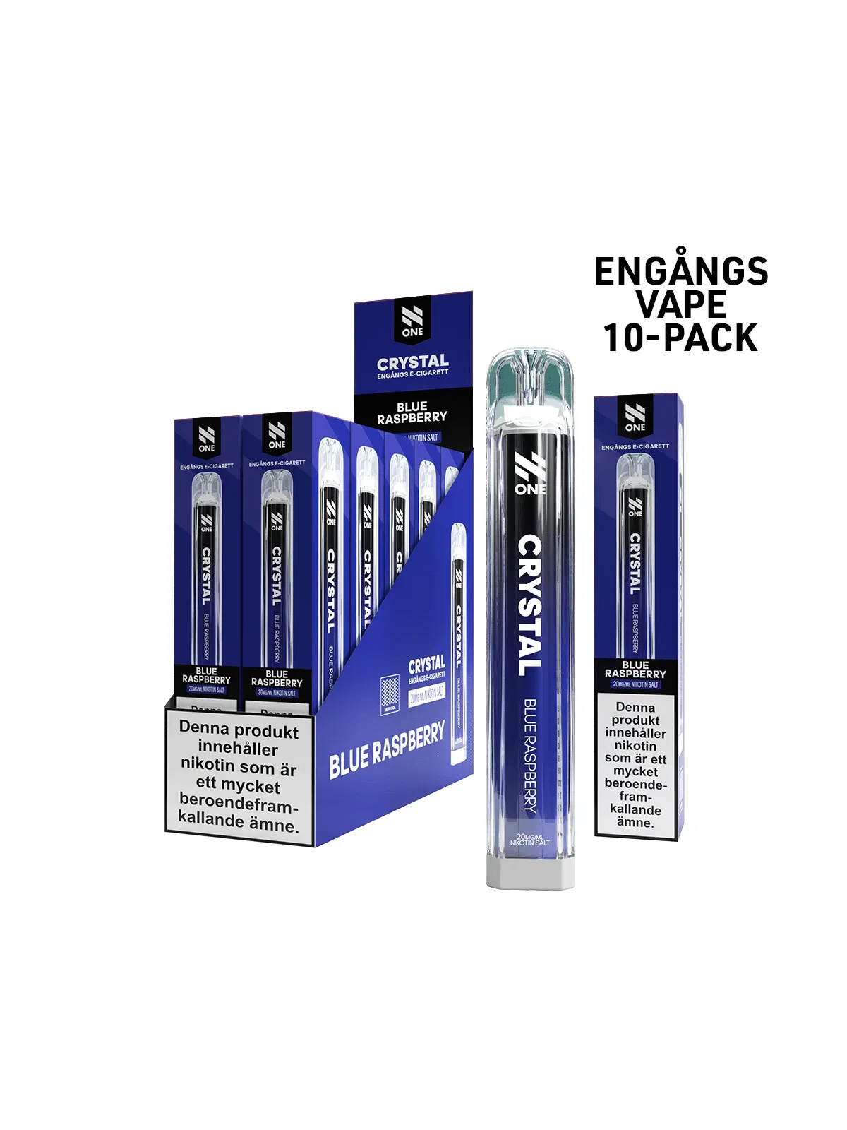 N ONE CRYSTAL-Blue Raspberry 10-p