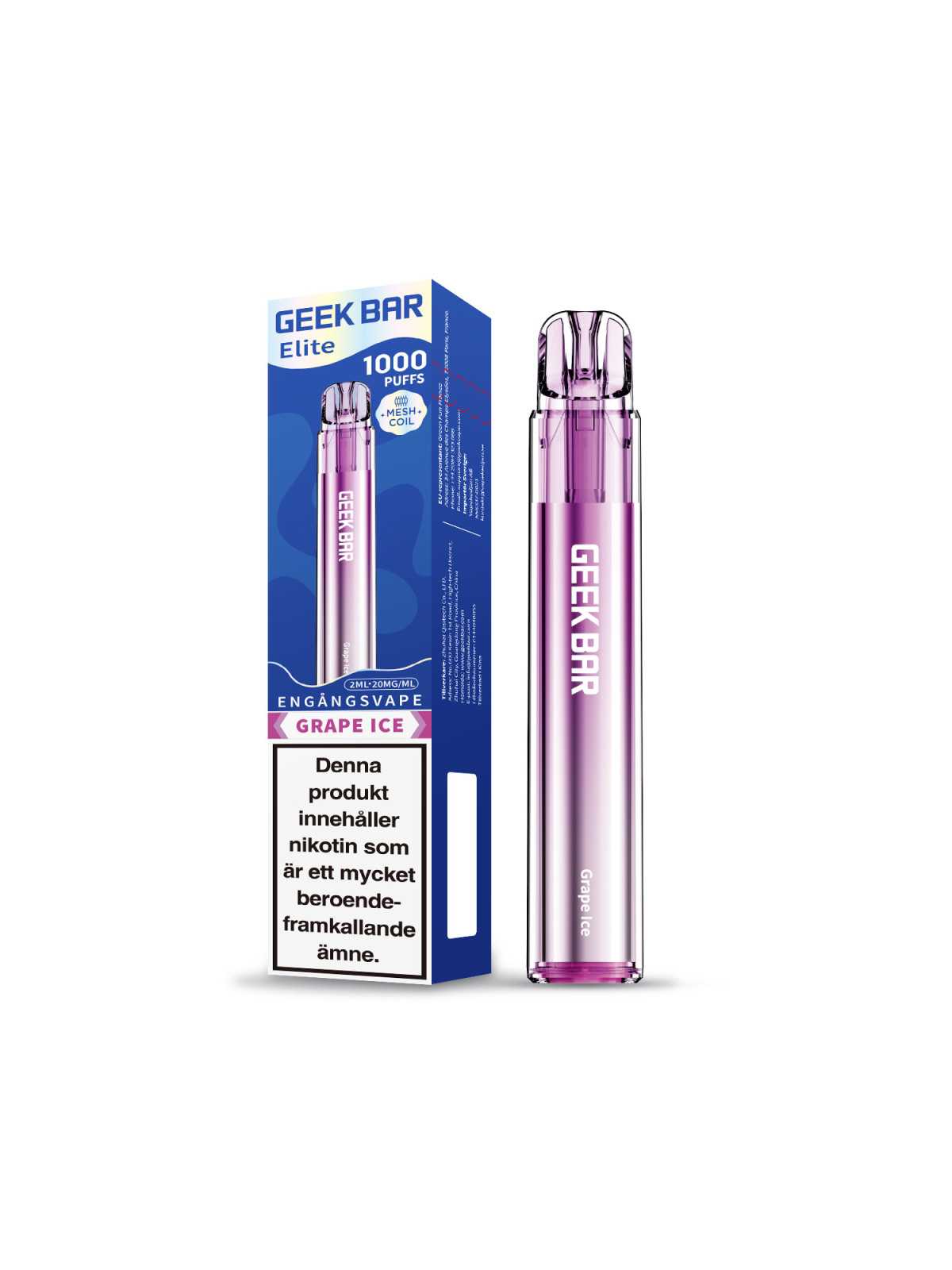 GEEK BAR Elite 1000 Grape Ice 20mg-10p
