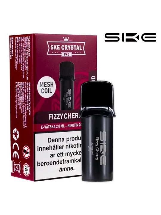 SKE Crystal Pro Pod Fizzy Cherry-20mg 10p