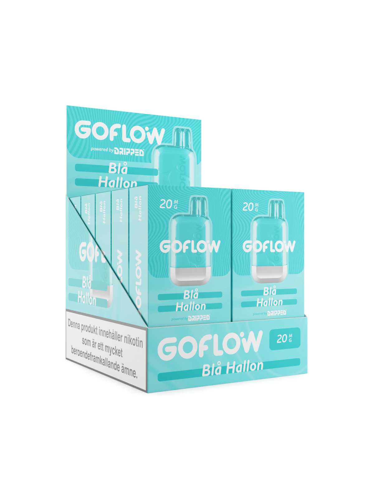 GO FLOW 2 Dripped,Blå Hallon,20mg,10p