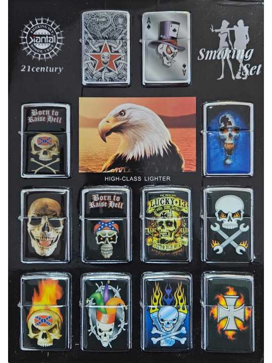 Bensintändare "Skulls Classic" 12-p