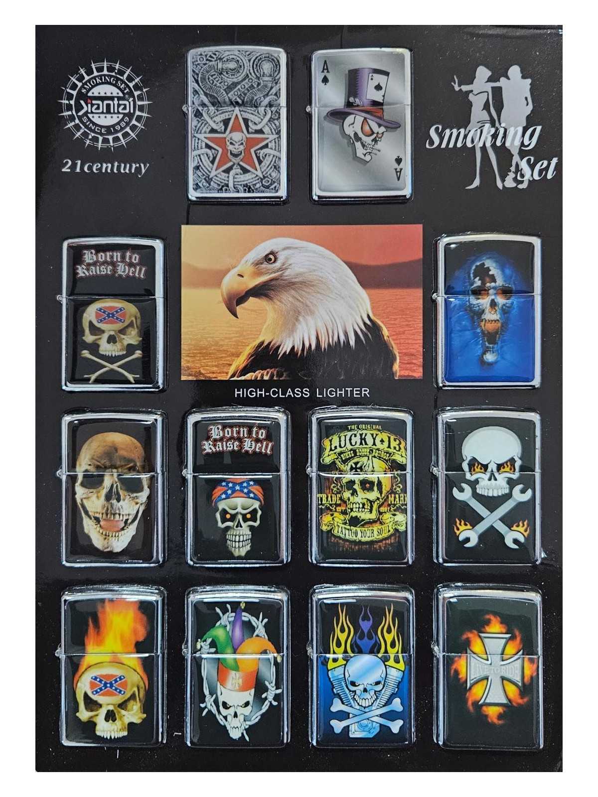 Bensintändare "Skulls Classic" 12-p