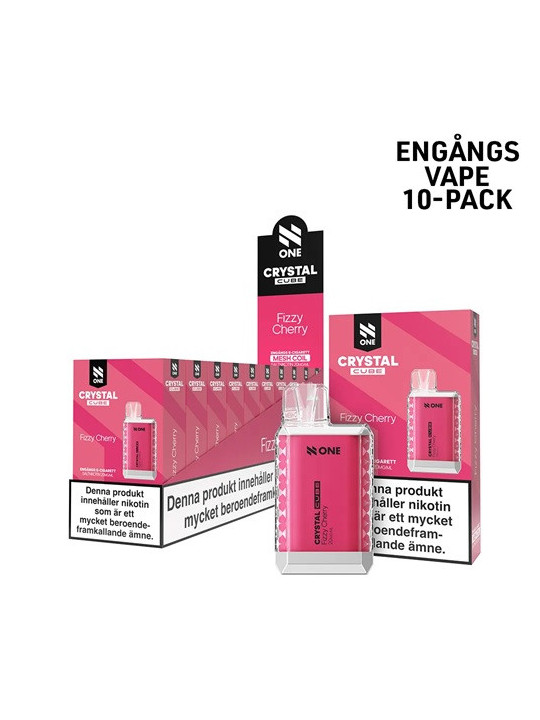 N One Crystal Cube-Fizzy Cherry-10pack