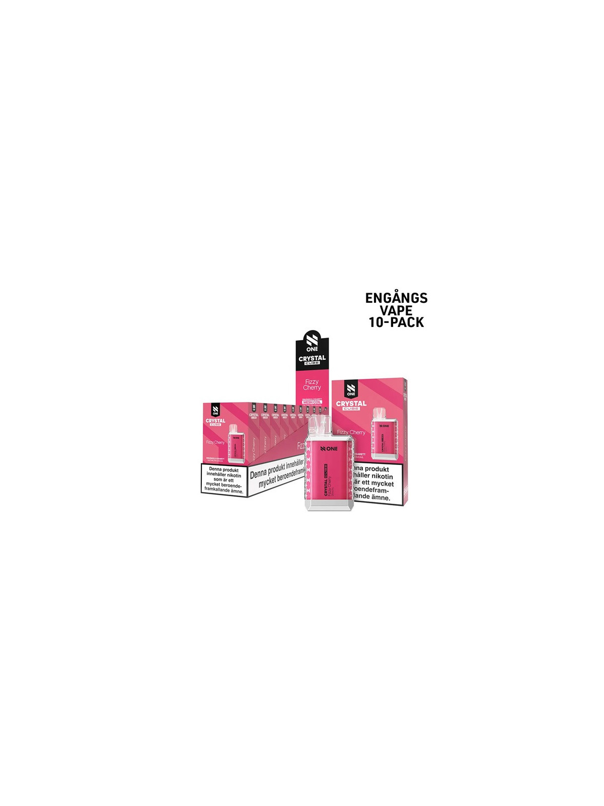 N One Crystal Cube-Fizzy Cherry-10pack