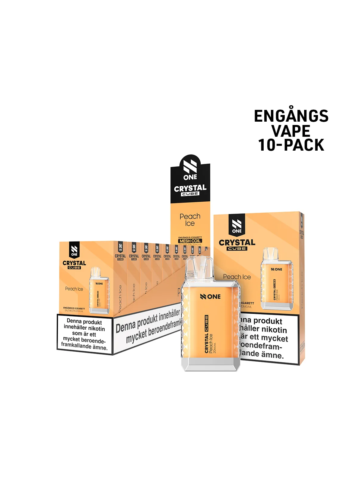 N One Crystal Cube-Peach Ice-10pack