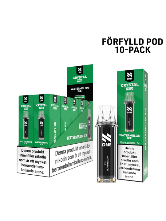 N One Crystal Förfylld Pod-Watermelon Ice-10P