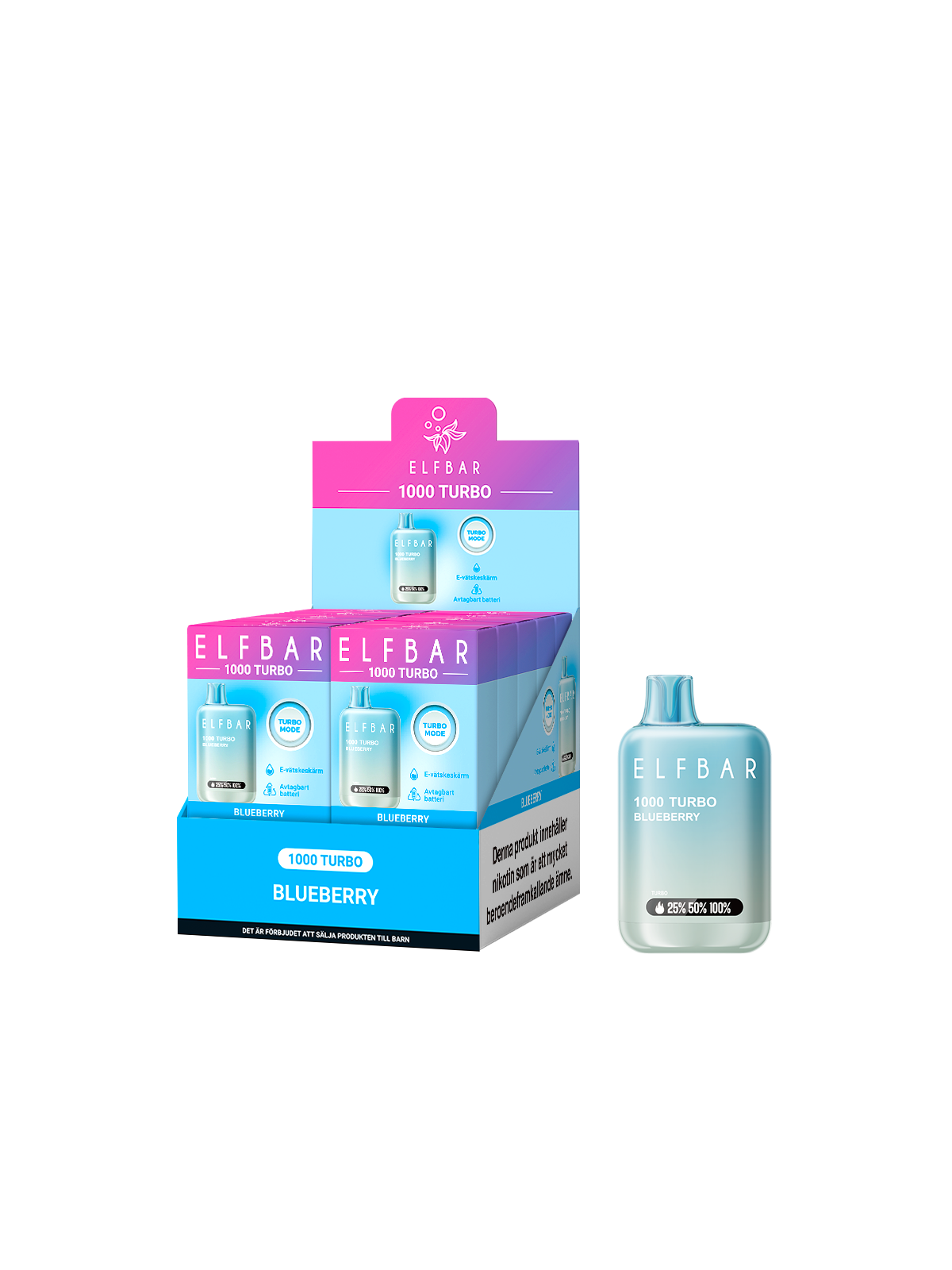 ElfBar 1000 Turbo 20mg-Blueberry-10P