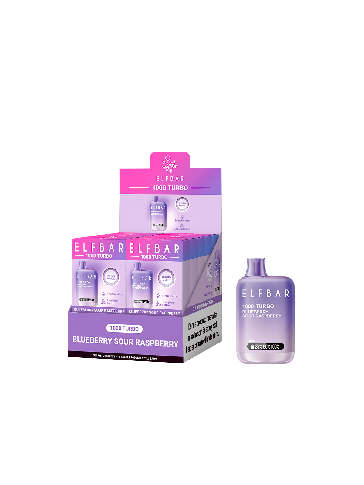 ElfBar 1000 Turbo 20mg-Blueberry Sour Raspberry-10P