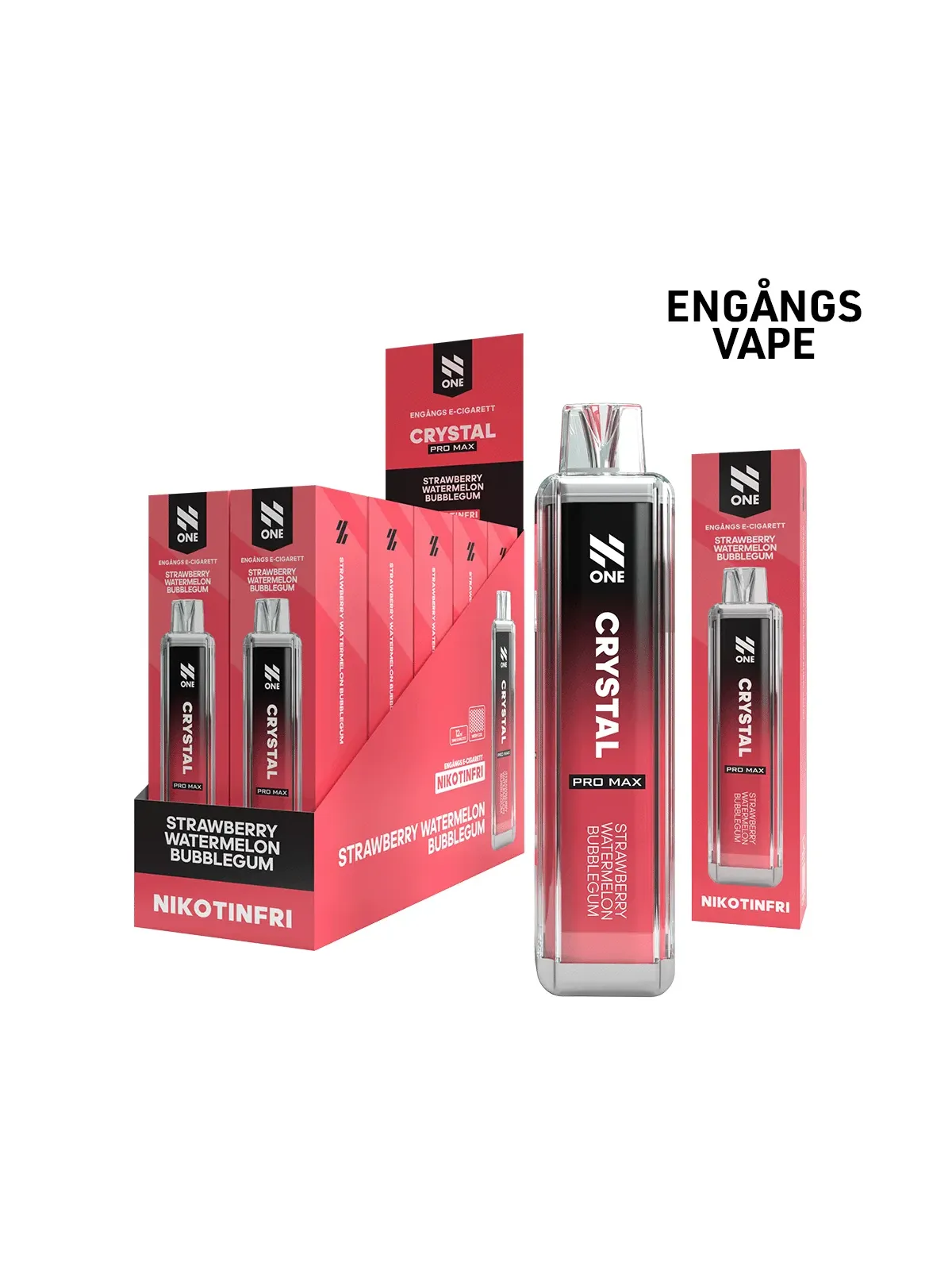 N ONE CRYSTAL ZERO-Strawberry Watermelon Bubblegum,10p