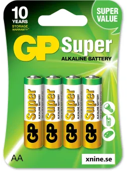 GP Alkaline AA-batteri 4 -pack