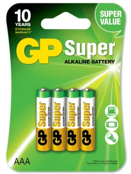 GP Alkaline AAA-batteri 4 -pack