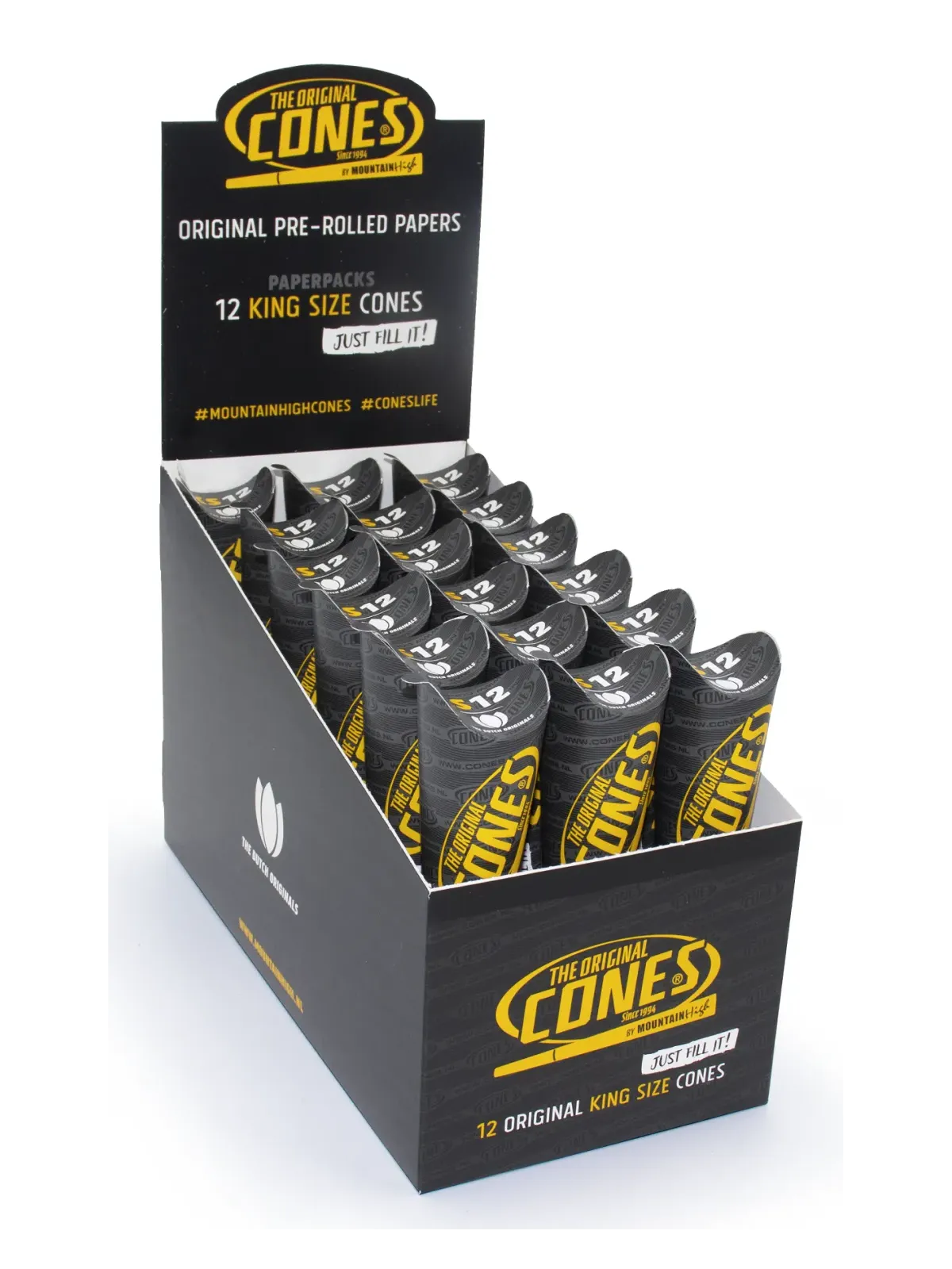 Cones Kingsize Display 12-pack 18-p