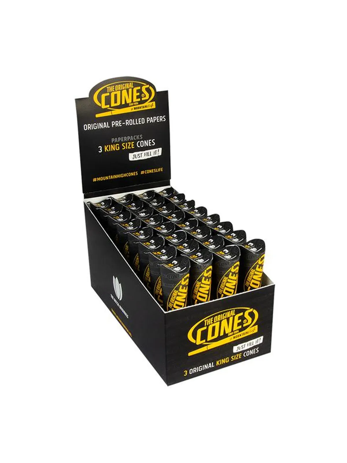 Cones Kingsize Display 3-pack 32-p