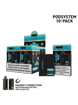 Frunk klick,.Sour Blue Razz Batteri inkl Förfylld Pod 2*10P