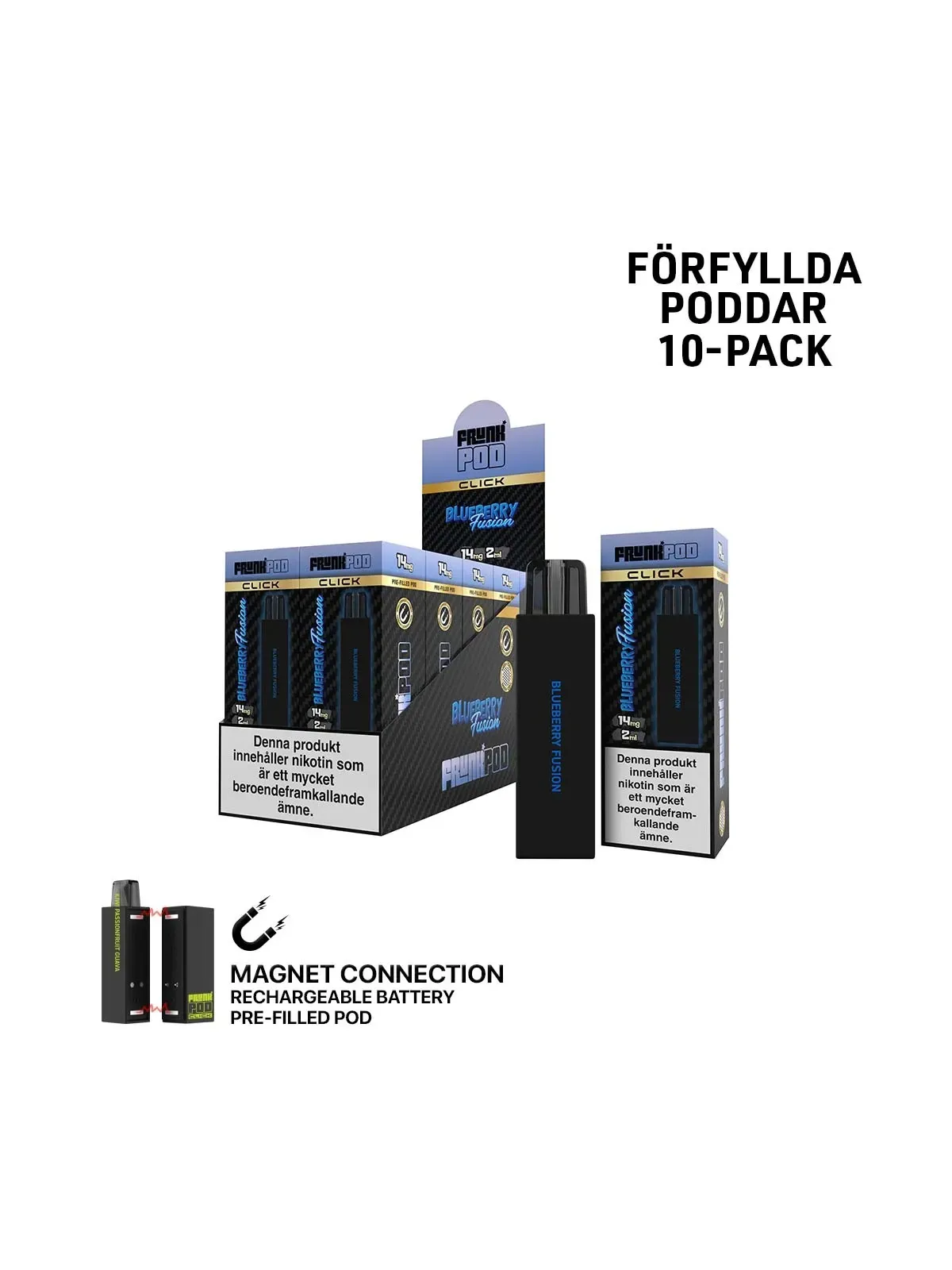 Frunk klick,Blueberry Fusion Förfylld Pod