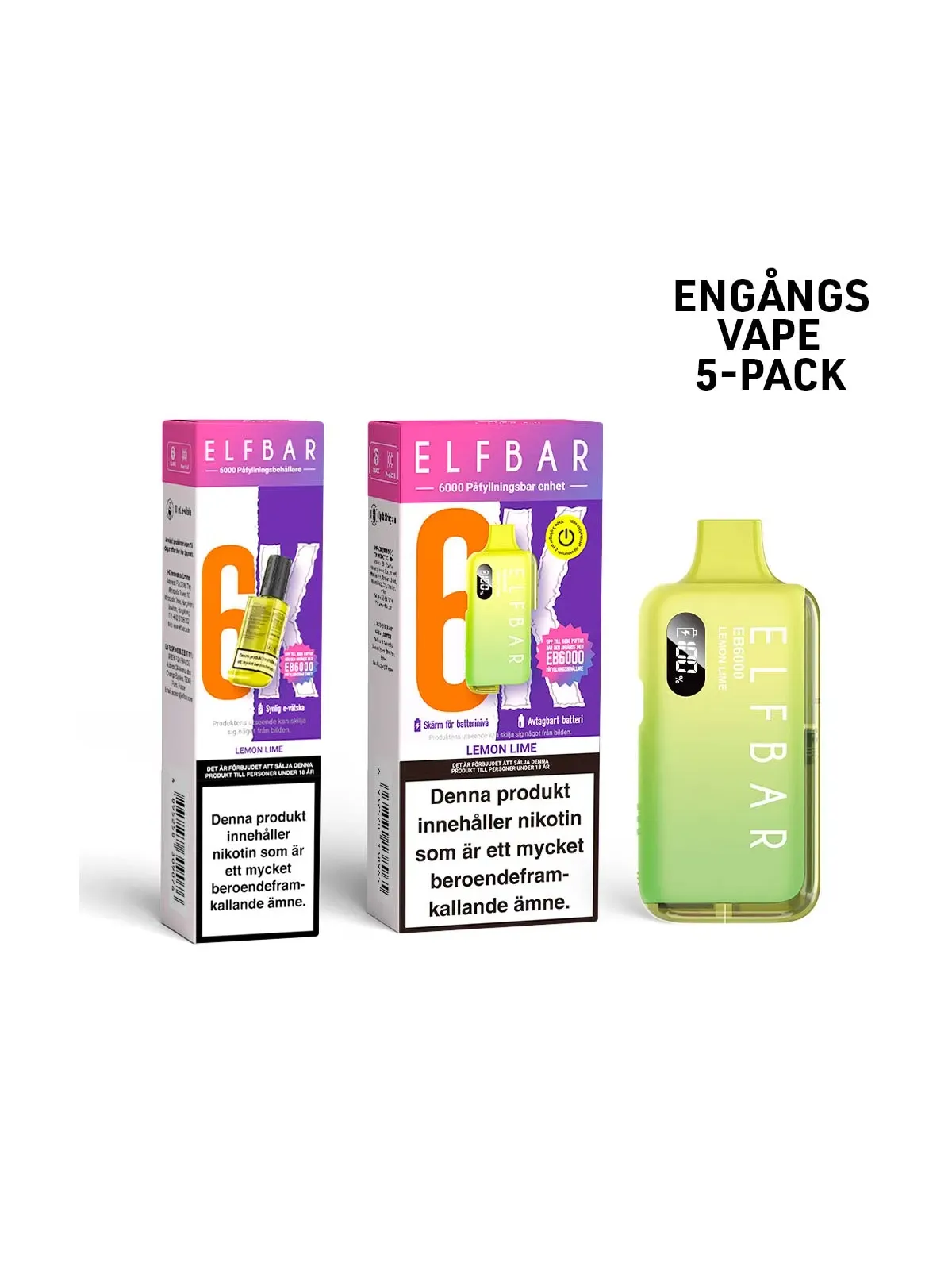 ElfBar 6K-Lemon Lime,5-P