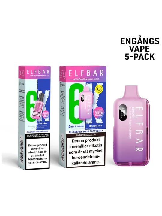 ElfBar 6K-Blueberry Sour Raspberry ,5P