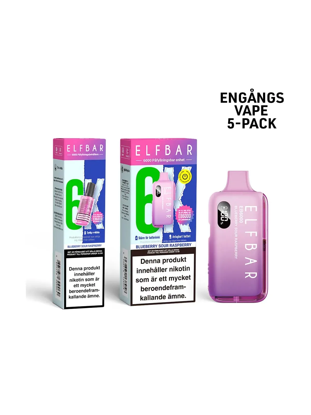 ElfBar 6K-Blueberry Sour Raspberry ,5P