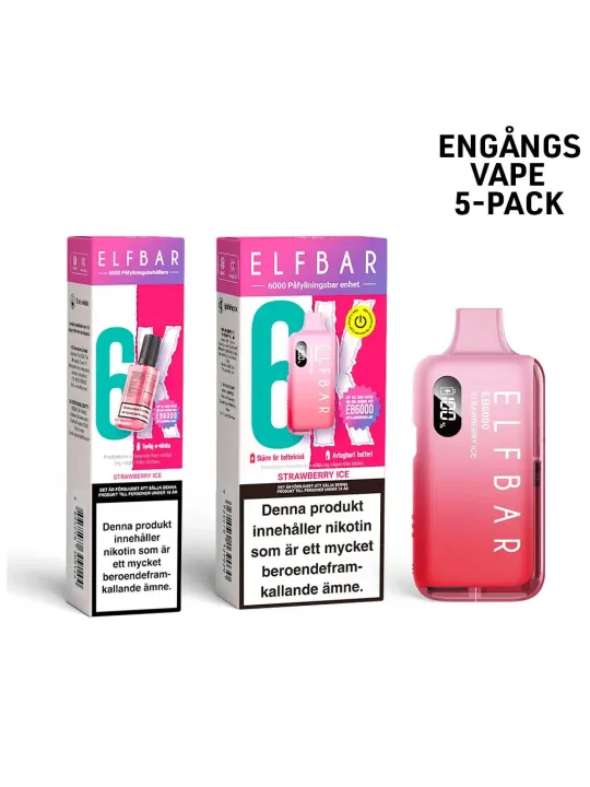 ElfBar 6K-Strawberry Ice,5-P