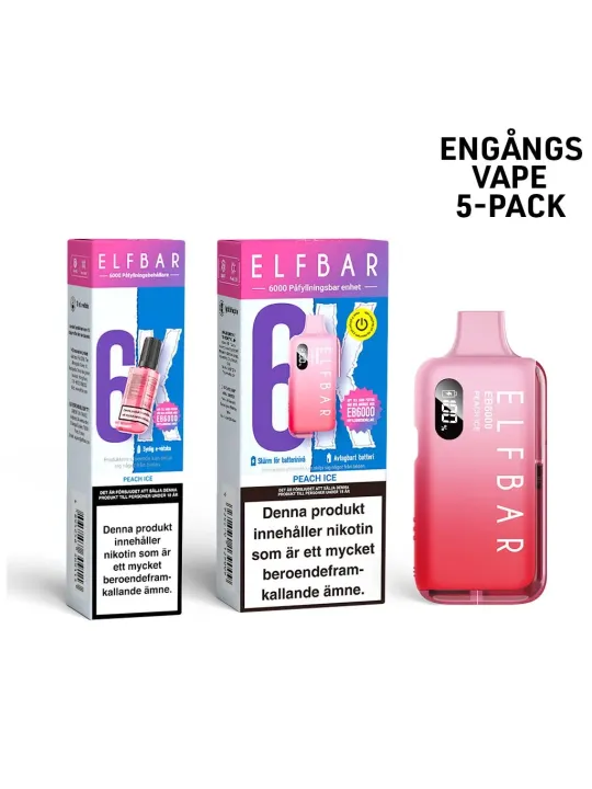 ElfBar 6K-Peach Ice,5-P
