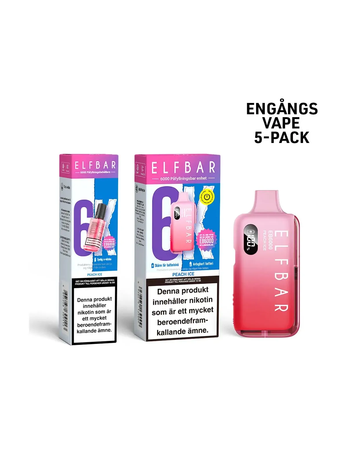 ElfBar 6K-Peach Ice,5-P