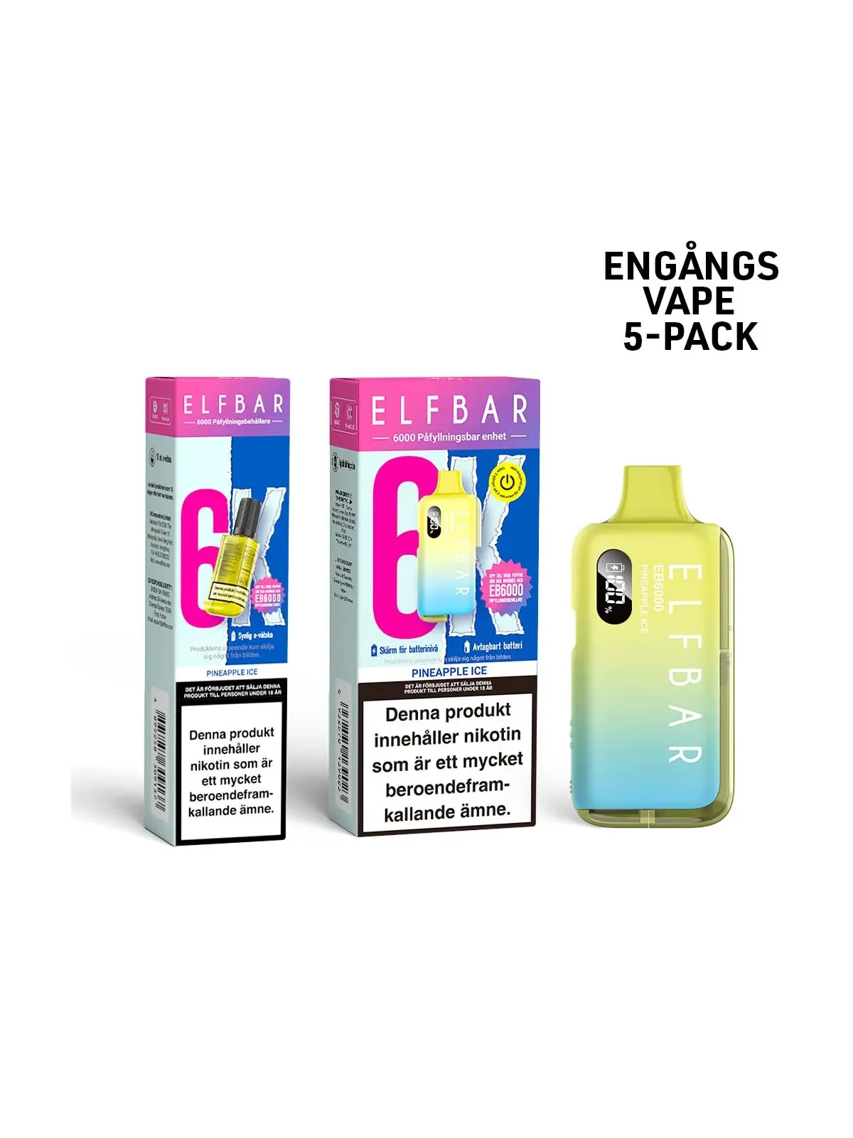 ElfBar 6K-Pineapple Ice,5-P