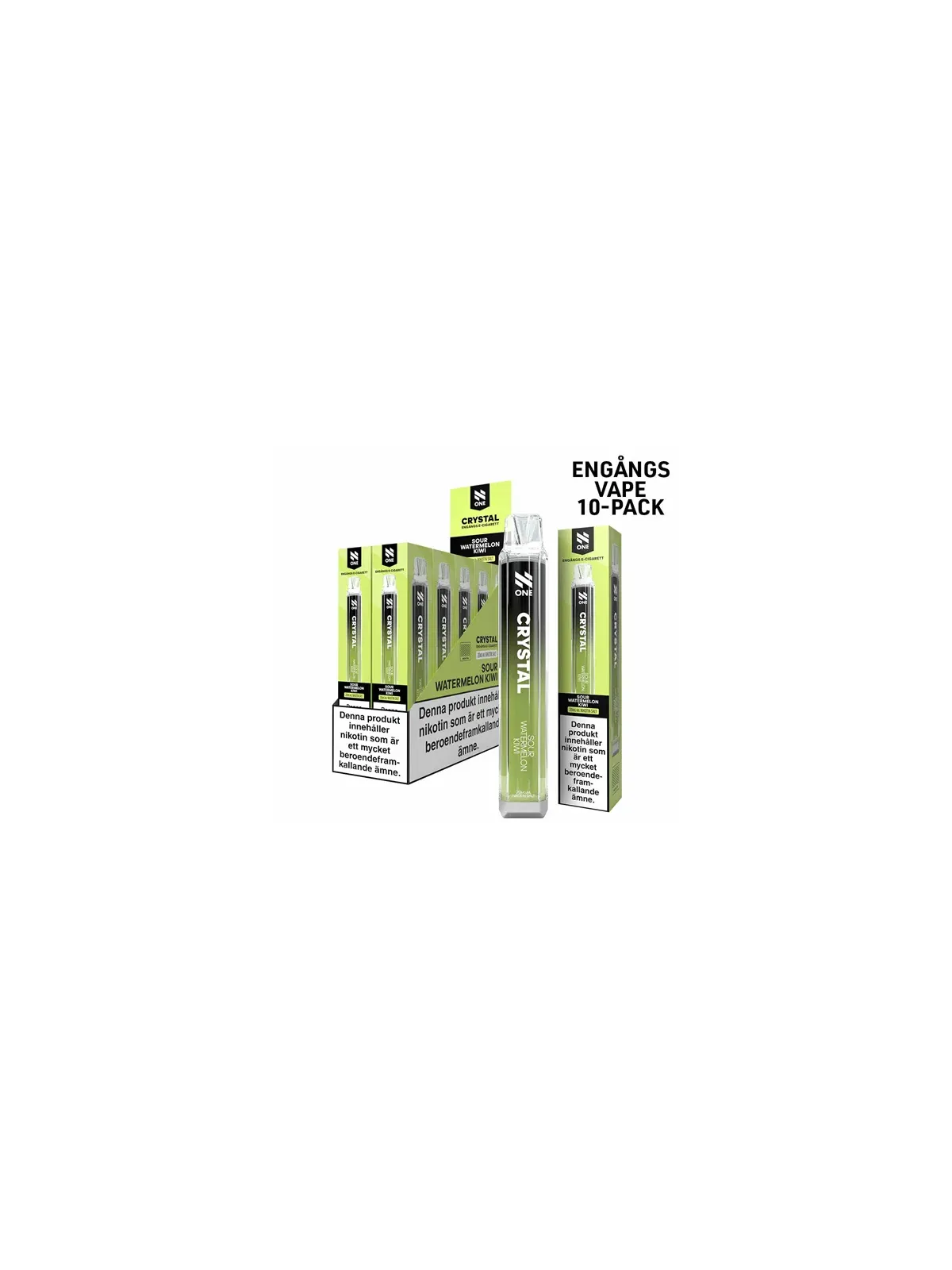 N ONE CRYSTAL-Sour Watermelon Kiwi 10-P