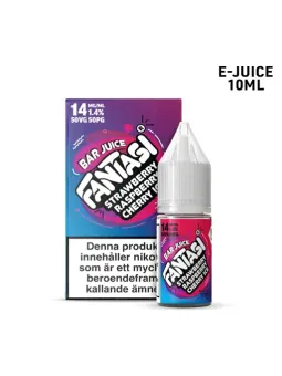 Fantasi Bar Salt,Strawberry Raspberry Cherry Ice,10-p