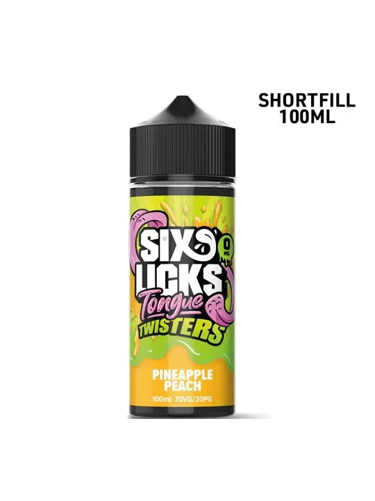 Six Licks Tongue Twisters Pineapple Peach